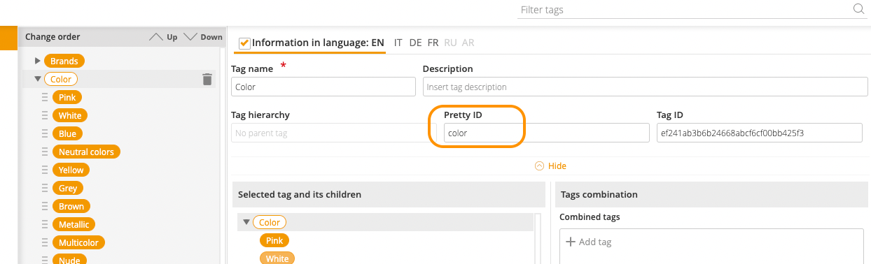 How to use THRON PrettyIDs for Content, Folders and Tags